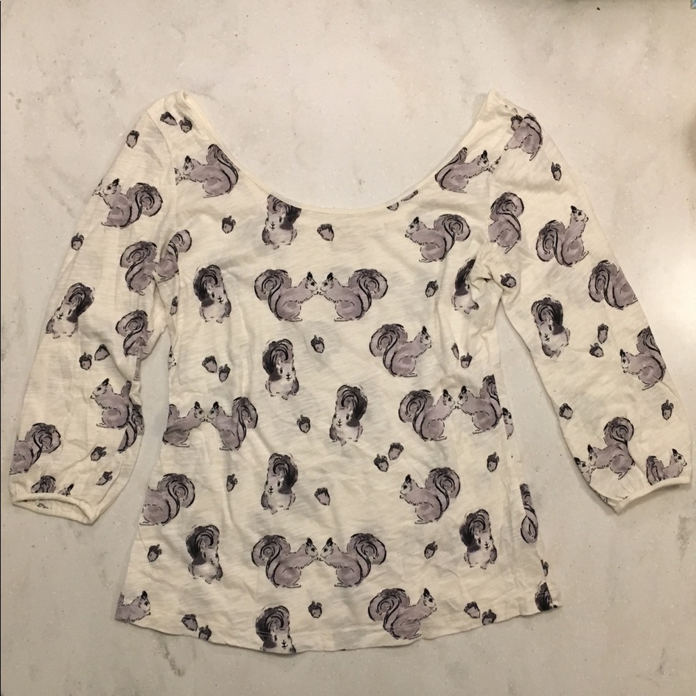 Anthropologie squirrel shirt